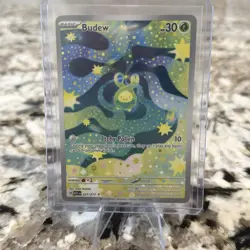 Pokemon Budew 221/217 ASR Full Art Holo Basic 30HP Plant Card - Image 1