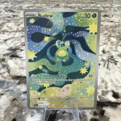 Pokemon Budew 221/217 ASR Full Art Holo Basic 30HP Plant Card - Image 2