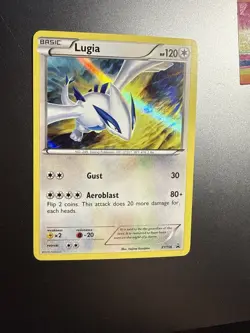 Lugia XY156 Black Star Promo Black Star RARE Holo Pokemon Card LP 2016 - Image 2