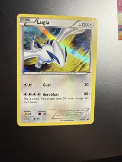 Lugia XY156 Black Star Promo Black Star RARE Holo Pokemon Card LP 2016 - Image 3