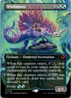 Wistfulness (Borderless) 296 Lorwyn Eclipsed NM MTG - Image 1