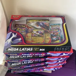 Pokemon TCG Mega Latias EX Box - Destined Rivals & Mega Evolutions Booster Packs - Image 1