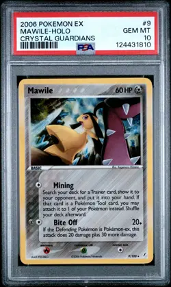 Pokemon Mawile 9/100 - EX Crystal Guardians Holo Rare - PSA 10 GEM MINT - Image 3
