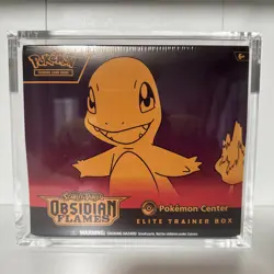🔥Pokemon Center Scarlet & Violet Obsidian Flames ETB (SEALED) w/ Acrylic case. - Image 1
