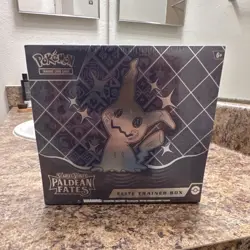 Pokemon Scarlet & Violet Paldean Fates Elite Trainer Box Mimikyu English 2024 - Image 1