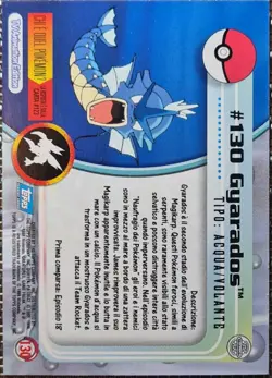 2000 Pokemon Topps Series 3 Foil Holo, No rainbow, # 130 GYARADOS - Image 2