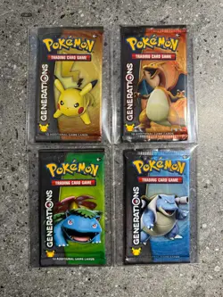 Pokemon TCG 4x (=1 Artset) 2016 Generations Booster Pack Genuine Factory Sealed - Image 1
