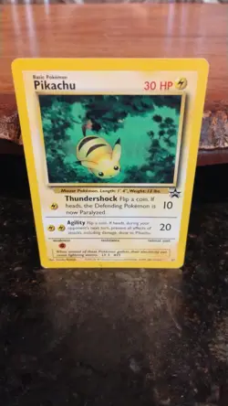 PIKACHU Black Star Promo POKEMON Non-Holo 2000 Trading Card 27 TCG - Image 1