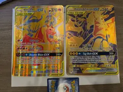 Pokemon Pikachu & Zekrom AND Reshiram & Charizard GX Jumbo Cards SM247 SM248 - Image 1