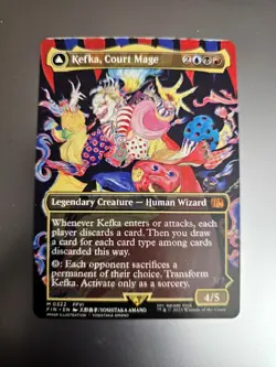 Magic the Gathering #322 Kefka, Court Mage/ Kefka, Ruler of Ruin Borderless - Image 1