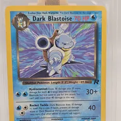 DARK BLASTOISE 2000 POKEMON BASE SET TEAM ROCKET RARE 20/82 - Image 3