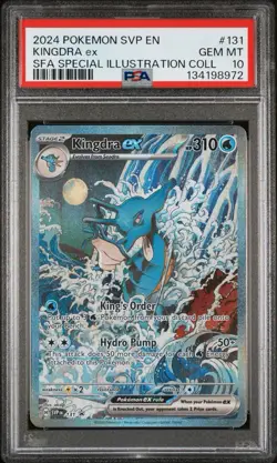 2024 POKEMON SVP EN-SV BLACK STAR PROMO #131 KINGDRA EX PSA 10 - Image 1