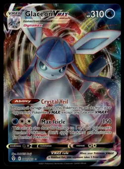 2021 Sword & Shield - Evolving Skies Glaceon VMAX VMAX/Rare Holo VMAX #41 - Image 1