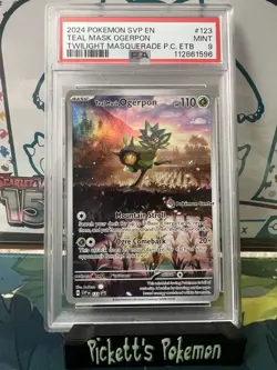 2024 Pokemon Center ETB Twilight Masquerade Teal Mask Ogerpon PSA 9 - Image 1