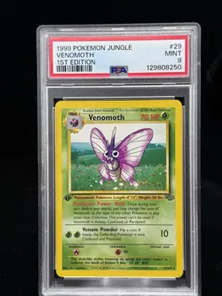 Venomoth #29 1st Edition Jungle Non-Holo Pokemon 1999 PSA 9 🍃 - Image 1