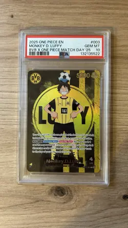 One Piece BVB Promo Karte ST13-003 Monkey D Luffy PSA 10 - Image 1