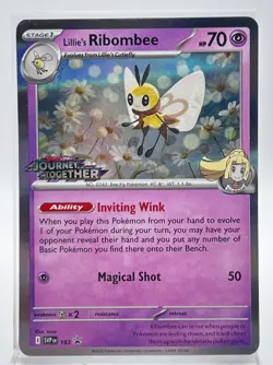 Lillie's Ribombee SVP 183 Pokemon Card Promo Journey Together Stamped LP - Image 1