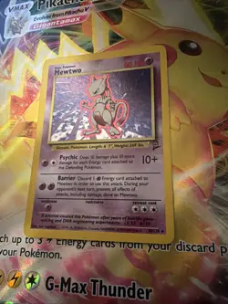 Mewtwo Base Set Holographic 10/102 Pokemon Card PL*-MP - Image 1