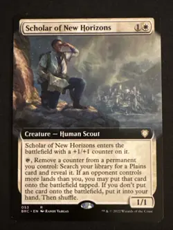 1x Scholar of New Horizons (53) Extended Art The Brothers' War Commander LP MTG - Image 1