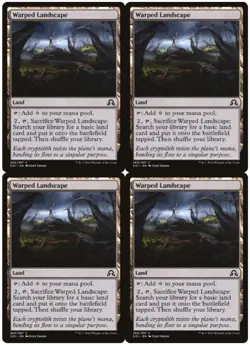 MTG Warped Landscape x4 Shadows over Innistrad Common NM Playset - Image 1