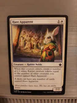 MTG Hare Apparent, NM-Mint, English Foundations - Image 1
