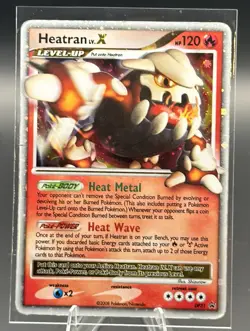 Pokemon Heatran LV.X DP31 Diamond & Pearl Promo Holo Level-Up Card DMG - Image 1