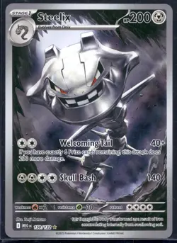 2025 Mega Evolution Pokemon TCG Pokemon Steelix Illustration Rare 150/132 - Image 1
