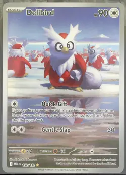 Delibird - 152/132 Holo Illustration Rare ME01: Mega Evolution Pokemon - Image 1