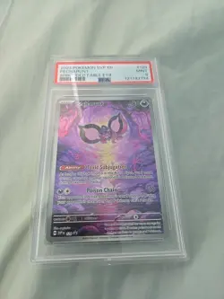 132633606 Pecharunt 2023 Pokemon SV Shrouded Fable Center ETB Promo #129 PSA 9 - Image 1