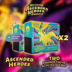 2x Pokemon Center Ascended Heroes ETB Elite Trainer Box - PRESALE! SHIPS ~FEB 20 - Image 1