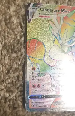 Cinderace VMAX Secret Rare Rainbow 194/192 Swsh02: Rebel Clash Pokemon Card - Image 2