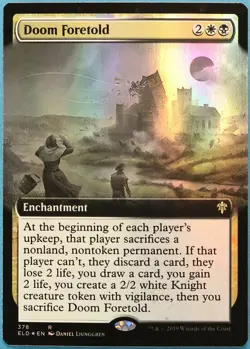 Doom Foretold (Extended Art) FOIL Throne of Eldraine NM CARD (199905) ABUGames - Image 1