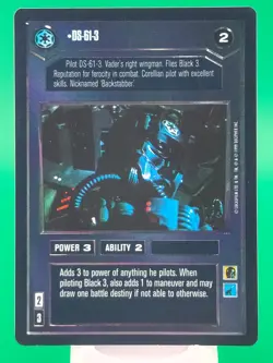 SWCCG DARK SIDE DS-61-3 REFLECTIONS I FOIL CARD BLACK BORDER - Image 1