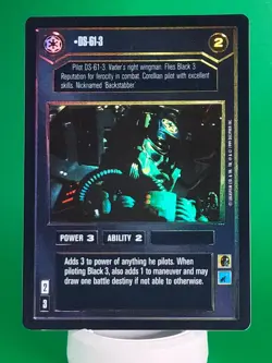 SWCCG DARK SIDE DS-61-3 REFLECTIONS I FOIL CARD BLACK BORDER - Image 4