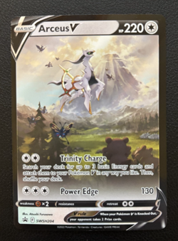 Arceus V SWSH204 SWSH: Sword & Shield Promo Cards Holo, Light Played Condition - Image 1
