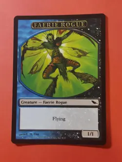 2008 Magic The Gathering Shadowmoor Tokens #8 Faerie Rogue, C, cd1 - Image 1