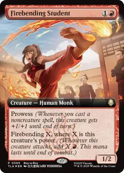 NM - Foil - Firebending Student (Extended Art) - 393 - Buy-A-Box Promos - Image 1