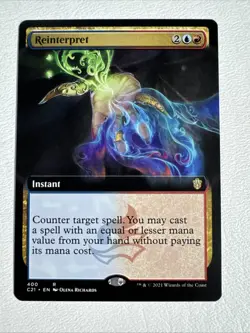 Reinterpret (Extended Art) Regular Rare #400 NM/MINT Commander 2021 C21 MTG - Image 1