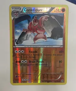 Pokemon TCG Conkeldurr 81/135 Reverse Holo Rare Plasma Storm - Image 3