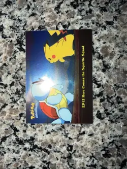 2000 Topps Pokemon TV #EP12 Here Comes the Squirtle Squad Silver Foil - Image 3