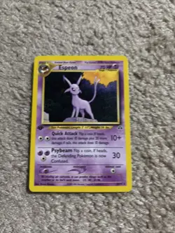 Pokemon TCG Espeon 20/75 Neo Discovery Rare Non Holo LP - Image 1