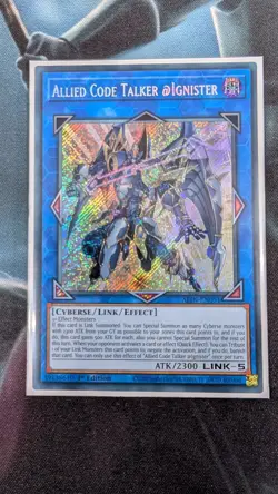 YUGIOH Allied Code Talker @Ignister ALIN-EN051 Secret Rare 1st Edition - Image 1