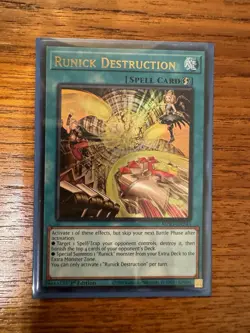 Yugioh! Runick Destruction Mp23-En243 Ultra Rare 1st Ed Near Mint!! - Image 1
