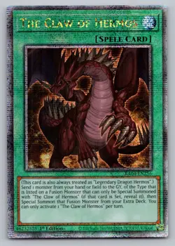 MISPRINT ERROR The Claw of Hermos Yugioh RA04-EN256 QCR NM - Image 2