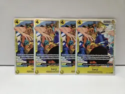 One Piece TCG - Sanji SR Playset (x4) ST29-004 - Starter Deck 29 (Egghead) NM - Image 1
