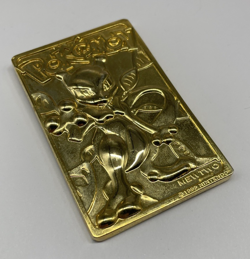 Pokemon 23k Gold Plated Mewtwo Trading Card 1999 Collectable Vintage - Image 2