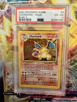 Pokemon TCG Charizard Base Set 2 Holo Unlimited Rare Card 4/130 PSA 4 - Image 2