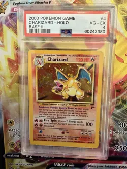 Pokemon TCG Charizard Base Set 2 Holo Unlimited Rare Card 4/130 PSA 4 - Image 3