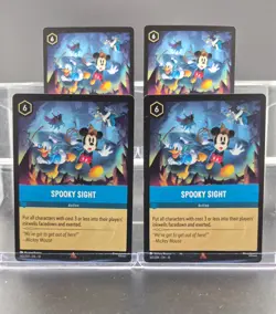 Disney Lorcana Spooky Sight 165/204 Whispers in the Well Rare - 4 Cards Set - Image 1