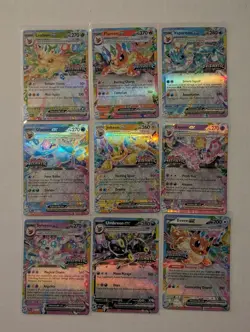Prismatic Evolutions Surprise Box COMPLETE SET Stamped EX Promo Cards 9/9 - Image 1